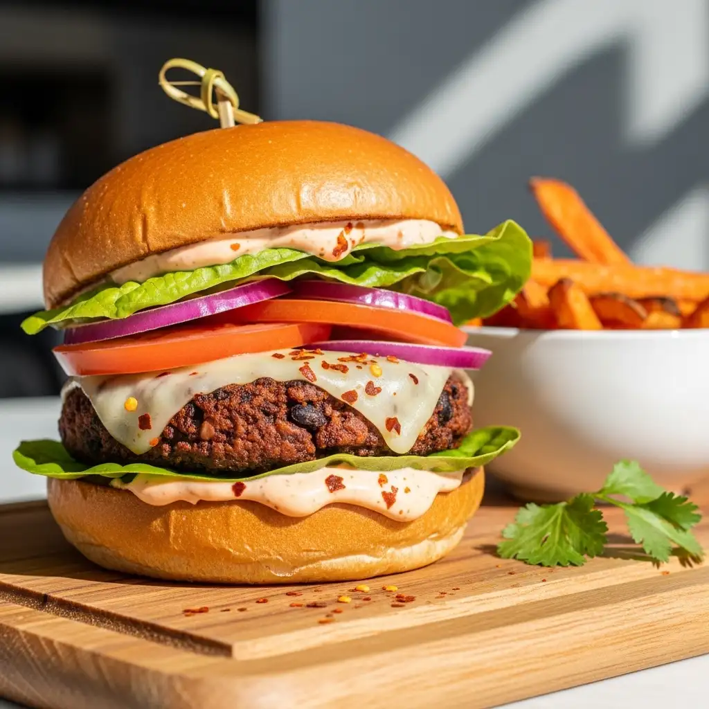 Fiery Flavor Crafting the Ultimate Spicy Black Bean Burger