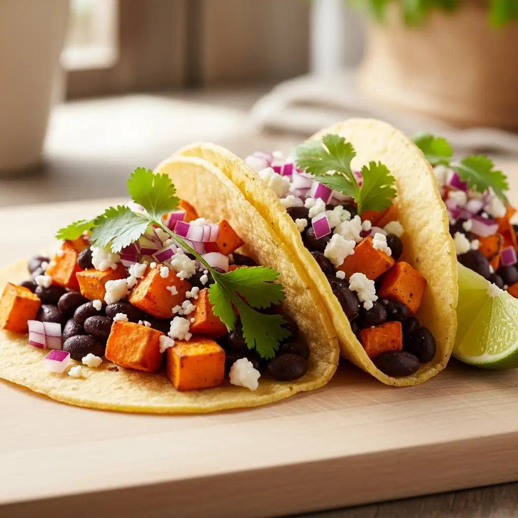 Flavor-Packed Sweet Potato and Black Bean Tacos Recipe