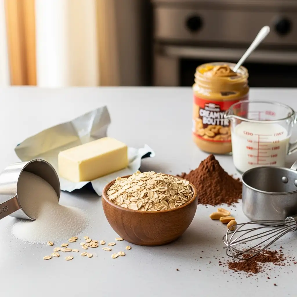 Ingredients of Classic No-Bake Cookies