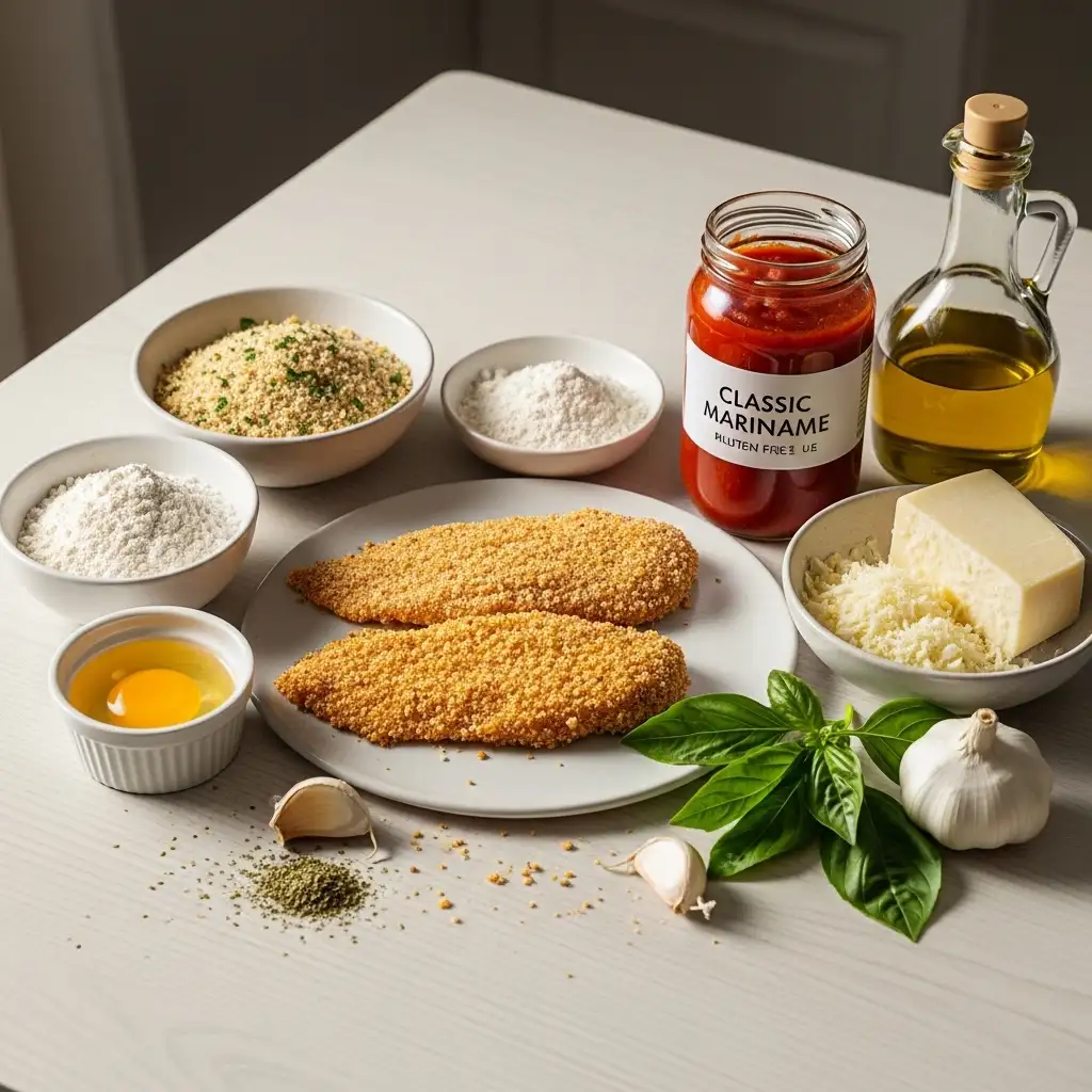 Ingredients of Gluten-Free Chicken Parmesan