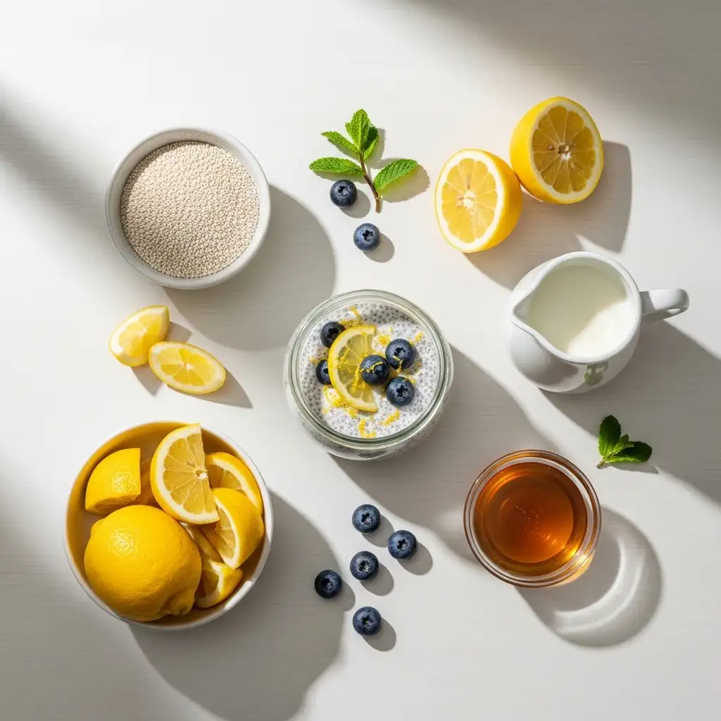 Ingredients of Lemon Chia Pudding