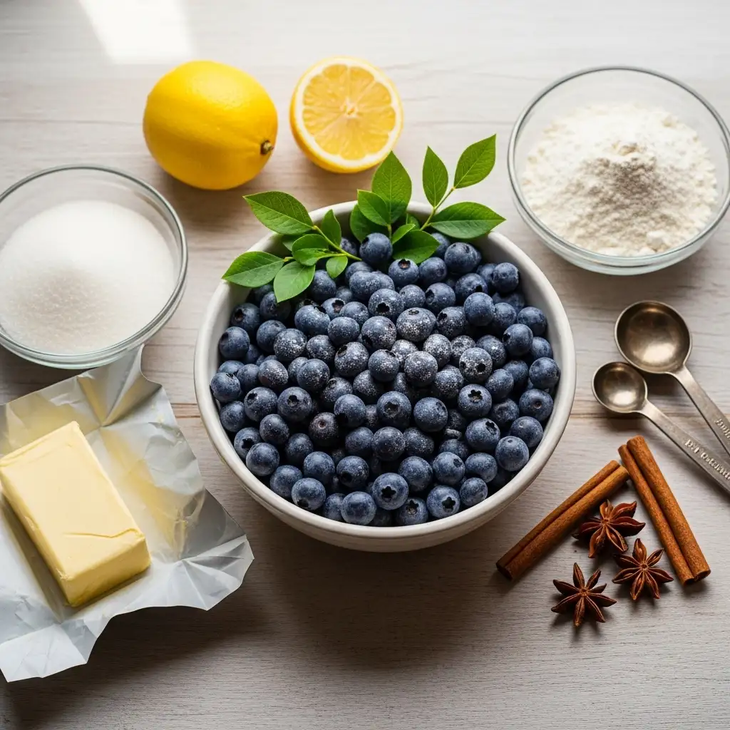Ingredients of Ultimate Blueberry Pie