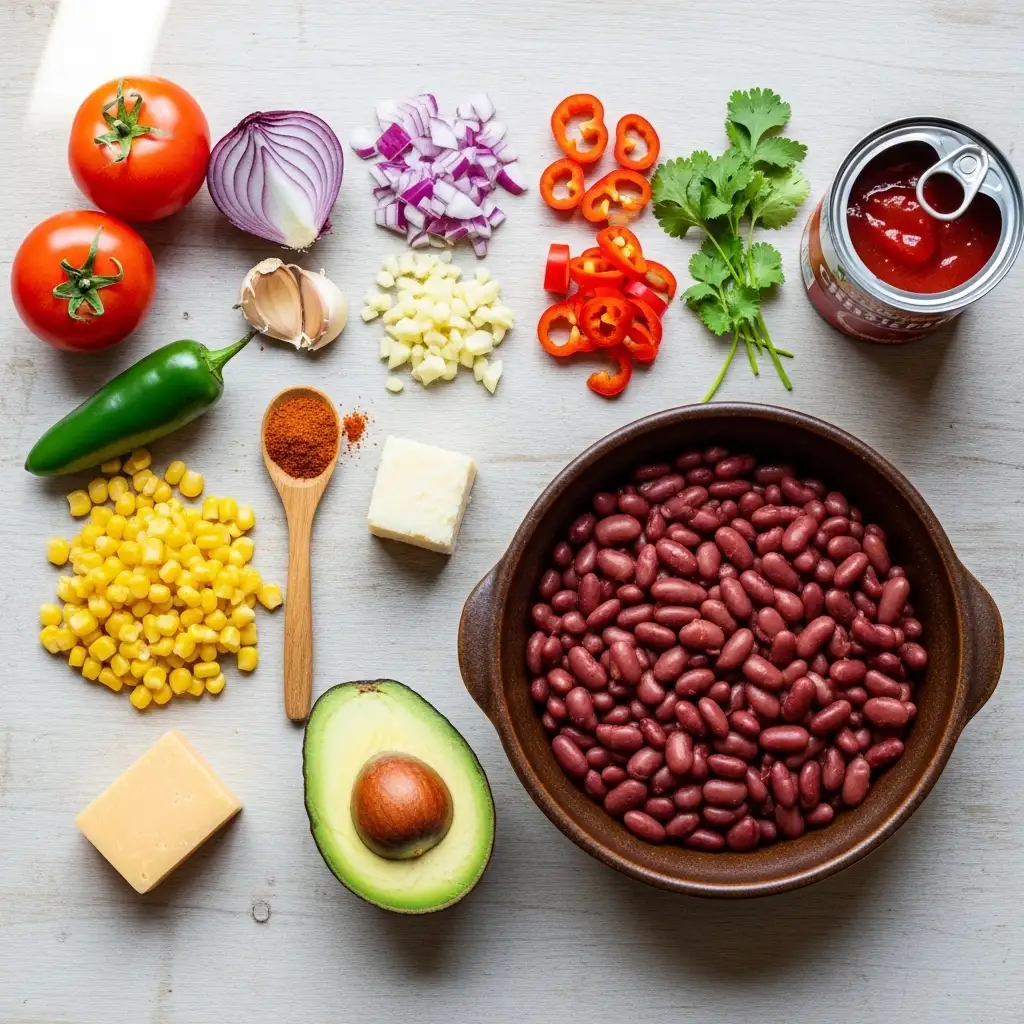 Ingredients of Vegetarian Chili